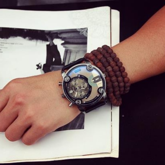 ⌚️NEW⌚️ Luxury Mens Calendar Leather Quartz Watch - Picture 6 of 7